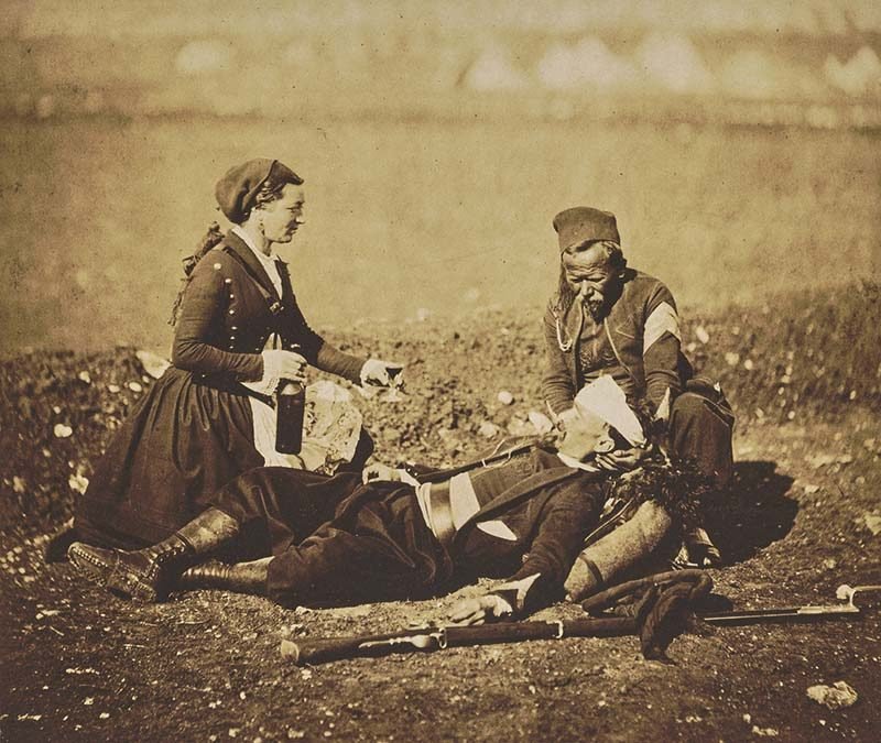 Photographie de la guerre de Crimée par Roger Fenton (vers 1855).