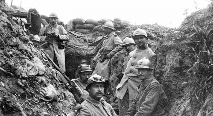 Soldats pendant la Première Guerre mondiale.